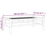 vidaXL Măsuță de cafea de grădină, 100x55x33 cm, bambus vidaXL Măsuță de cafea de grădină, 100x55x33 cm, bambus