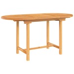vidaXL Masă extensibilă de grădină 110-160x80x75 cm lemn masiv de tec