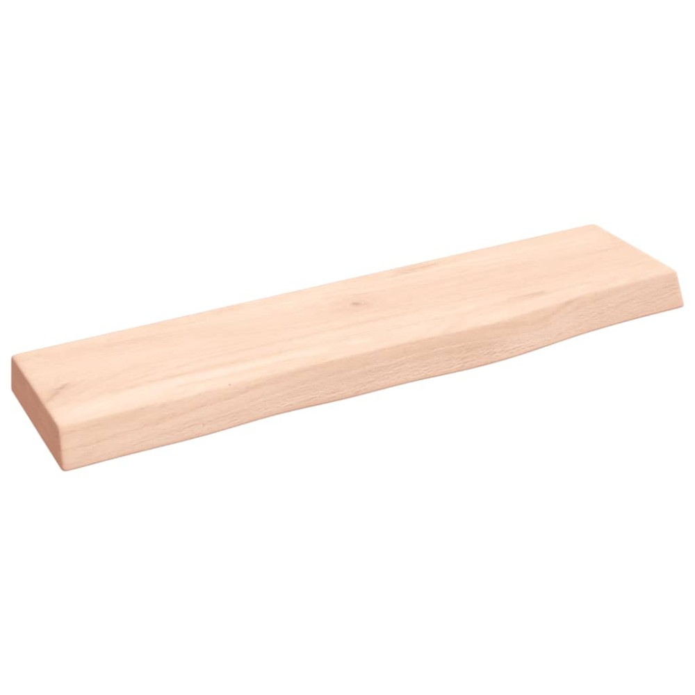 vidaXL Poliță de perete, 40x10x2 cm, lemn masiv de stejar netratat