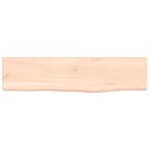vidaXL Poliță de perete, 40x10x2 cm, lemn masiv de stejar netratat