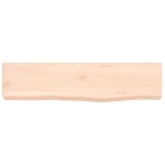 vidaXL Poliță de perete, 40x10x4 cm, lemn masiv de stejar netratat