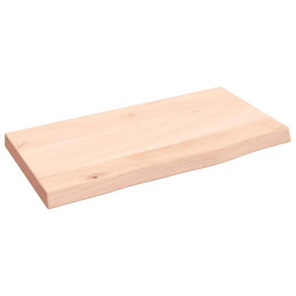vidaXL Poliță de perete, 40x20x2 cm, lemn masiv de stejar netratat