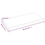 vidaXL Poliță de perete, 40x20x2 cm, lemn masiv de stejar netratat vidaXL Poliță de perete, 40x20x2 cm, lemn masiv de stejar netratat