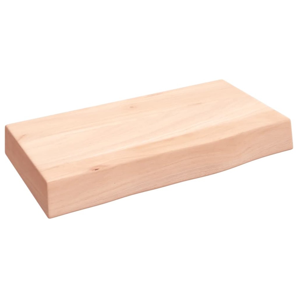 vidaXL Poliță de perete, 40x20x6 cm, lemn masiv de stejar netratat