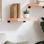 vidaXL Poliță de perete, 40x30x(2-6) cm, lemn masiv de stejar netratat