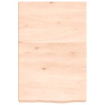 vidaXL Poliță de perete, 40x60x(2-6) cm, lemn masiv de stejar netratat