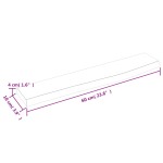 vidaXL Poliță de perete, 60x10x4 cm, lemn masiv de stejar netratat