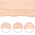 vidaXL Poliță de perete, 60x50x(2-4) cm, lemn masiv de stejar netratat