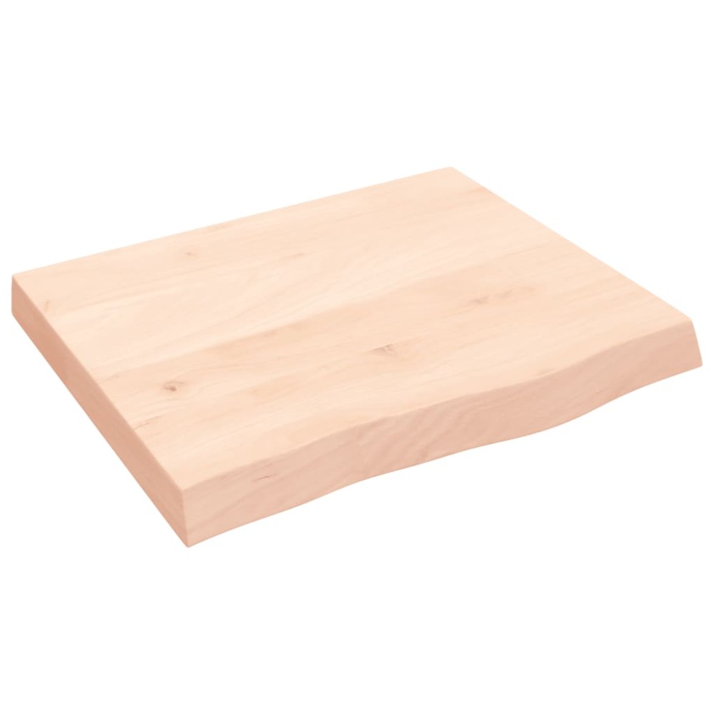 vidaXL Poliță de perete, 60x50x(2-6) cm, lemn masiv de stejar netratat