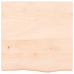 vidaXL Poliță de perete, 60x60x(2-6) cm, lemn masiv de stejar netratat