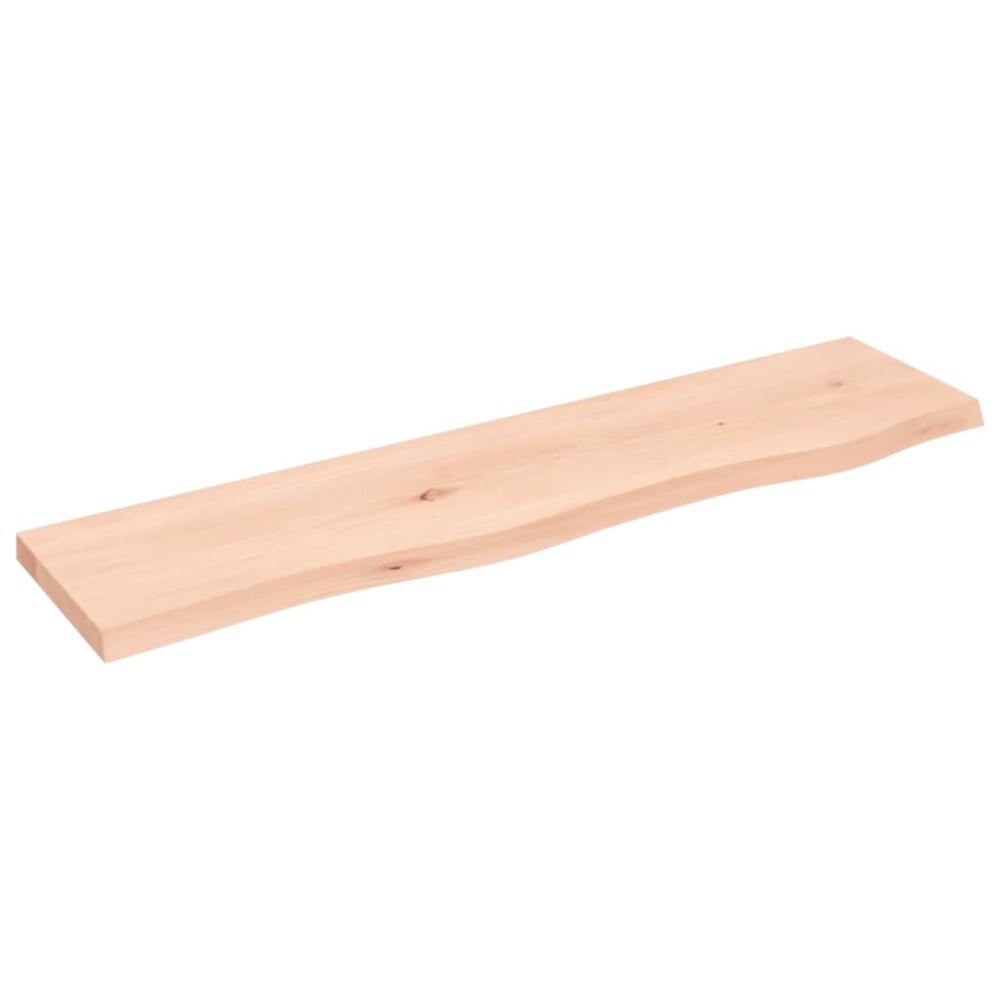 vidaXL Poliță de perete, 80x20x2 cm, lemn masiv de stejar netratat