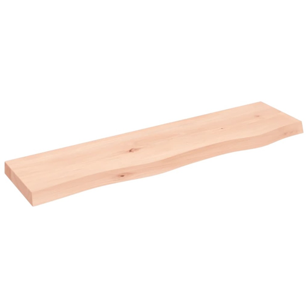 vidaXL Poliță de perete, 80x20x4 cm, lemn masiv de stejar netratat