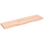 vidaXL Poliță de perete, 80x20x4 cm, lemn masiv de stejar netratat vidaXL Poliță de perete, 80x20x4 cm, lemn masiv de stejar netratat
