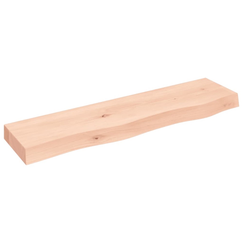 vidaXL Poliță de perete, 80x20x6 cm, lemn masiv de stejar netratat