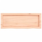 vidaXL Poliță de perete, 80x30x(2-4) cm, lemn masiv de stejar netratat
