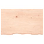 vidaXL Poliță de perete, 80x50x(2-4) cm, lemn masiv de stejar netratat