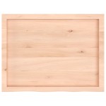 vidaXL Poliță de perete, 80x60x(2-4) cm, lemn masiv de stejar netratat
