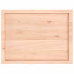 vidaXL Poliță de perete, 80x60x(2-6) cm, lemn masiv de stejar netratat