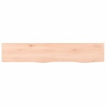 vidaXL Poliță de perete, 100x20x6 cm, lemn masiv de stejar netratat