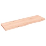 vidaXL Poliță de perete, 100x30x(2-4)cm, lemn masiv de stejar netratat
