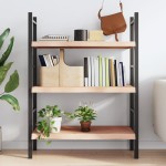 vidaXL Poliță de perete, 100x40x(2-6)cm, lemn masiv de stejar netratat