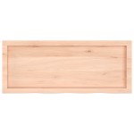 vidaXL Poliță de perete, 100x40x(2-6)cm, lemn masiv de stejar netratat