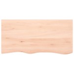 vidaXL Poliță de perete, 100x50x(2-4)cm, lemn masiv de stejar netratat vidaXL Poliță de perete, 100x50x(2-4)cm, lemn masiv de stejar netratat