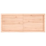 vidaXL Poliță de perete, 120x50x(2-6)cm, lemn masiv de stejar netratat