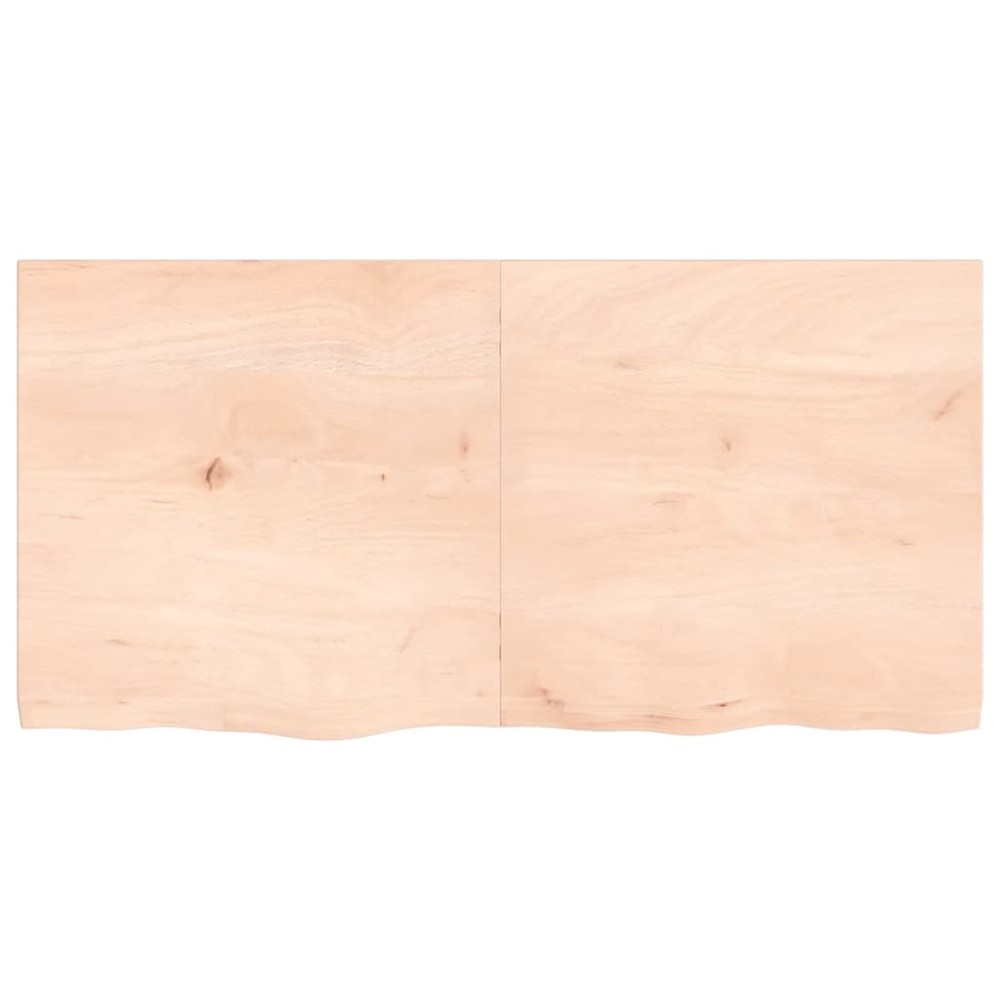 vidaXL Poliță de perete, 120x60x(2-4)cm, lemn masiv de stejar netratat