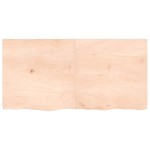 vidaXL Poliță de perete, 120x60x(2-4)cm, lemn masiv de stejar netratat