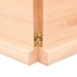 vidaXL Poliță de perete, 120x60x(2-4)cm, lemn masiv de stejar netratat