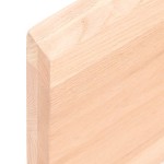 vidaXL Poliță de perete, 120x60x(2-4)cm, lemn masiv de stejar netratat