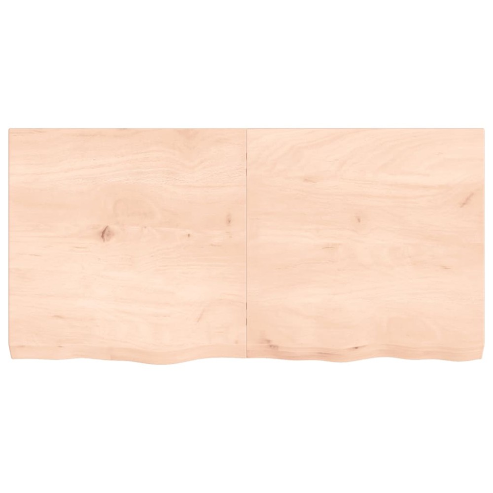 vidaXL Poliță de perete, 120x60x(2-6)cm, lemn masiv de stejar netratat