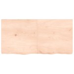 vidaXL Poliță de perete, 120x60x(2-6)cm, lemn masiv de stejar netratat