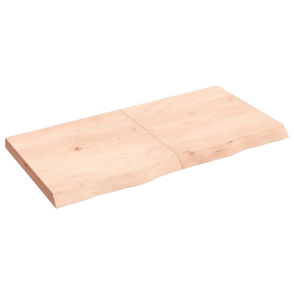 vidaXL Poliță de perete, 120x60x(2-6)cm, lemn masiv de stejar netratat