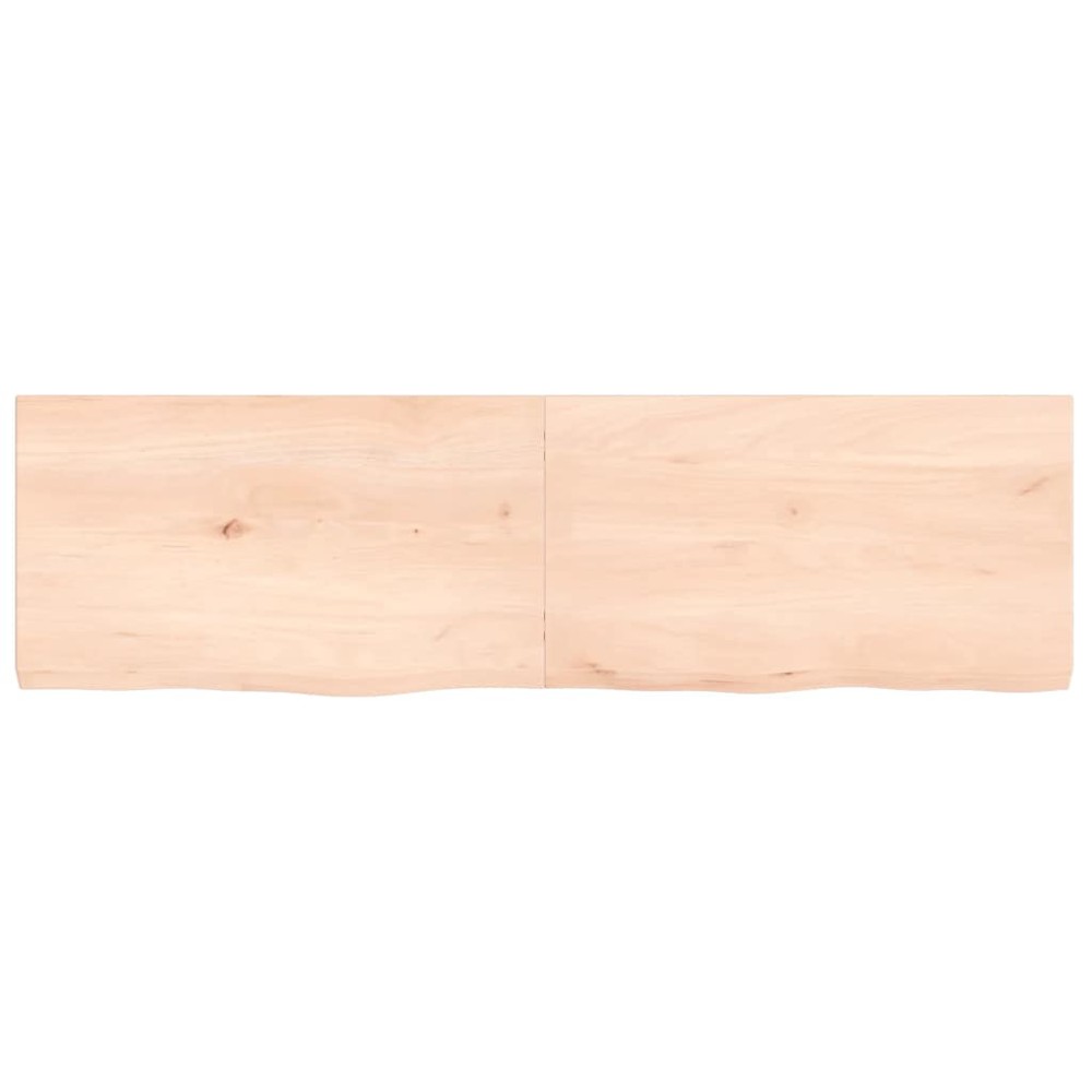 vidaXL Poliță de perete, 140x40x(2-4)cm, lemn masiv de stejar netratat