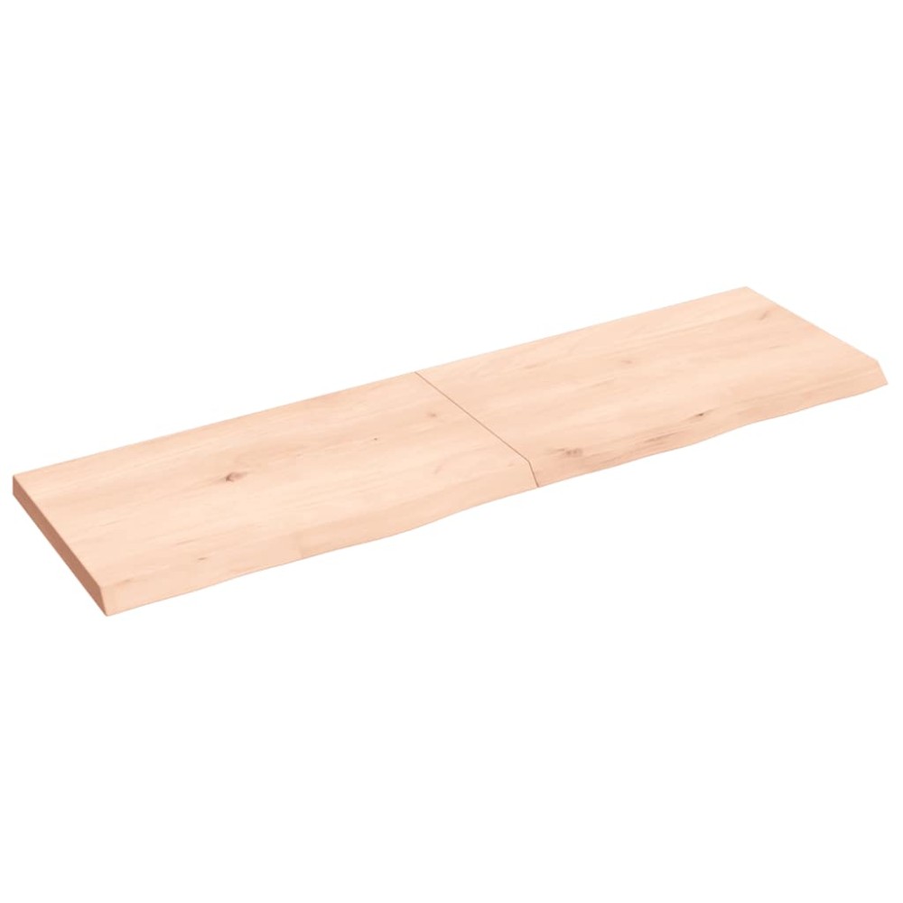 vidaXL Poliță de perete, 140x40x(2-4)cm, lemn masiv de stejar netratat