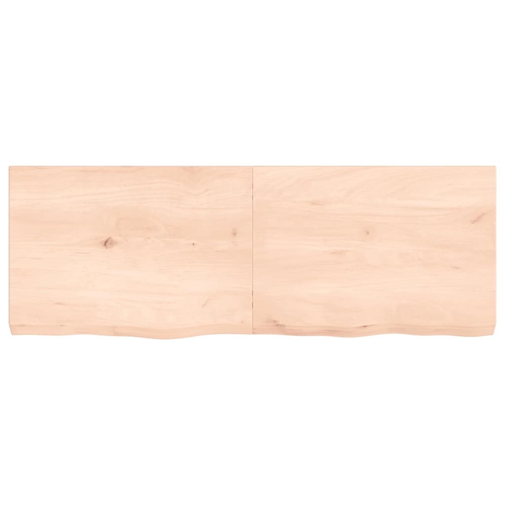 vidaXL Poliță de perete, 140x50x(2-6)cm, lemn masiv de stejar netratat