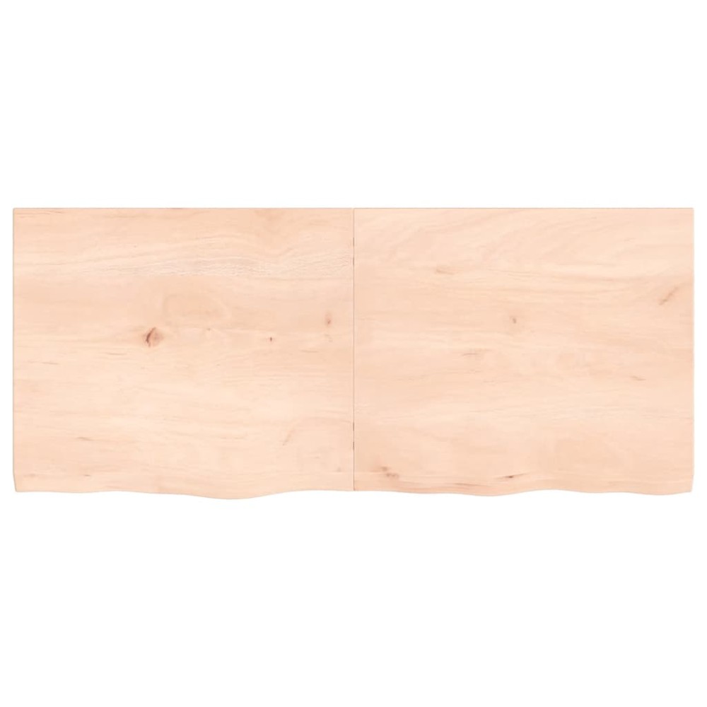 vidaXL Poliță de perete, 140x60x(2-4)cm, lemn masiv de stejar netratat