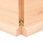 vidaXL Poliță de perete, 140x60x(2-4)cm, lemn masiv de stejar netratat