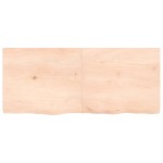 vidaXL Poliță de perete, 140x60x(2-6)cm, lemn masiv de stejar netratat vidaXL Poliță de perete, 140x60x(2-6)cm, lemn masiv de stejar netratat