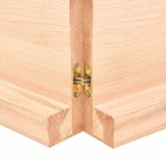 vidaXL Poliță de perete, 140x60x(2-6)cm, lemn masiv de stejar netratat vidaXL Poliță de perete, 140x60x(2-6)cm, lemn masiv de stejar netratat