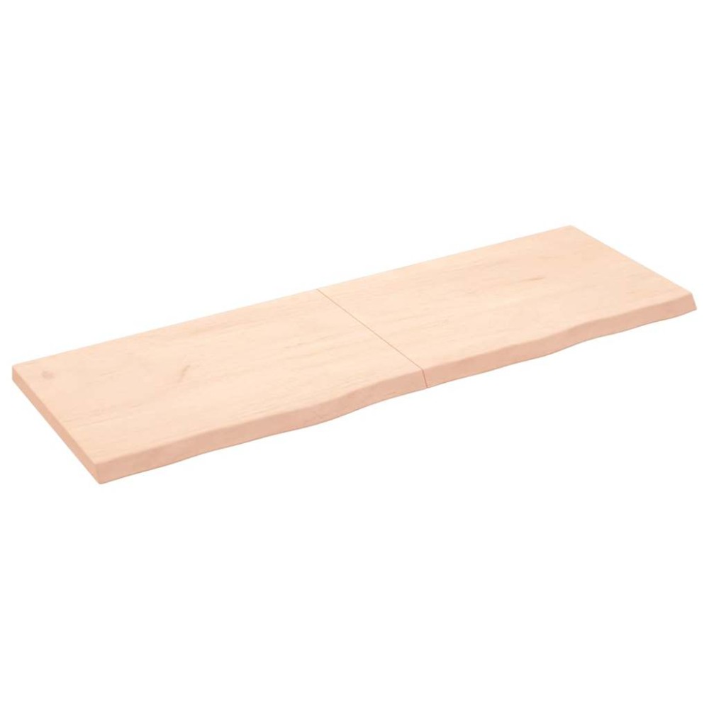 vidaXL Poliță de perete, 180x60x(2-6)cm, lemn masiv de stejar netratat