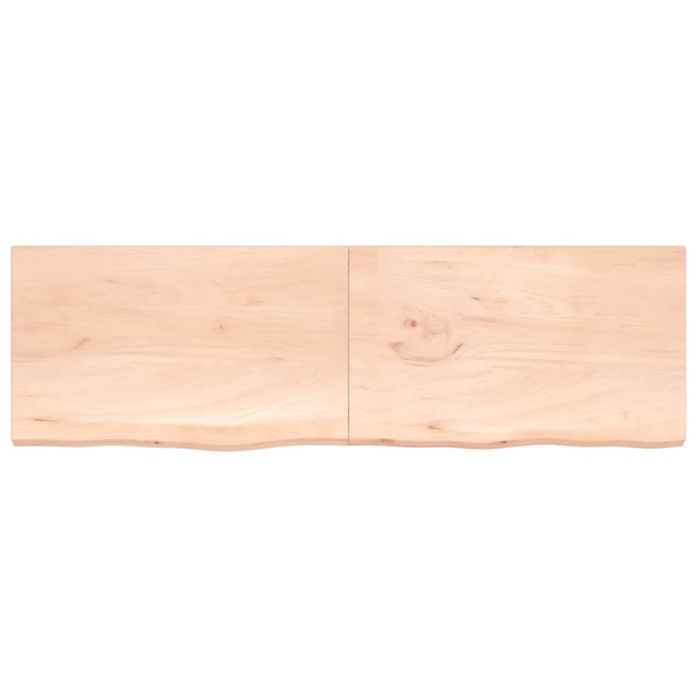 vidaXL Poliță de perete, 200x60x(2-4)cm, lemn masiv de stejar netratat