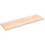 vidaXL Poliță de perete, 200x60x(2-4)cm, lemn masiv de stejar netratat vidaXL Poliță de perete, 200x60x(2-4)cm, lemn masiv de stejar netratat
