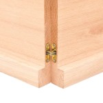 vidaXL Poliță de perete, 200x60x(2-4)cm, lemn masiv de stejar netratat vidaXL Poliță de perete, 200x60x(2-4)cm, lemn masiv de stejar netratat