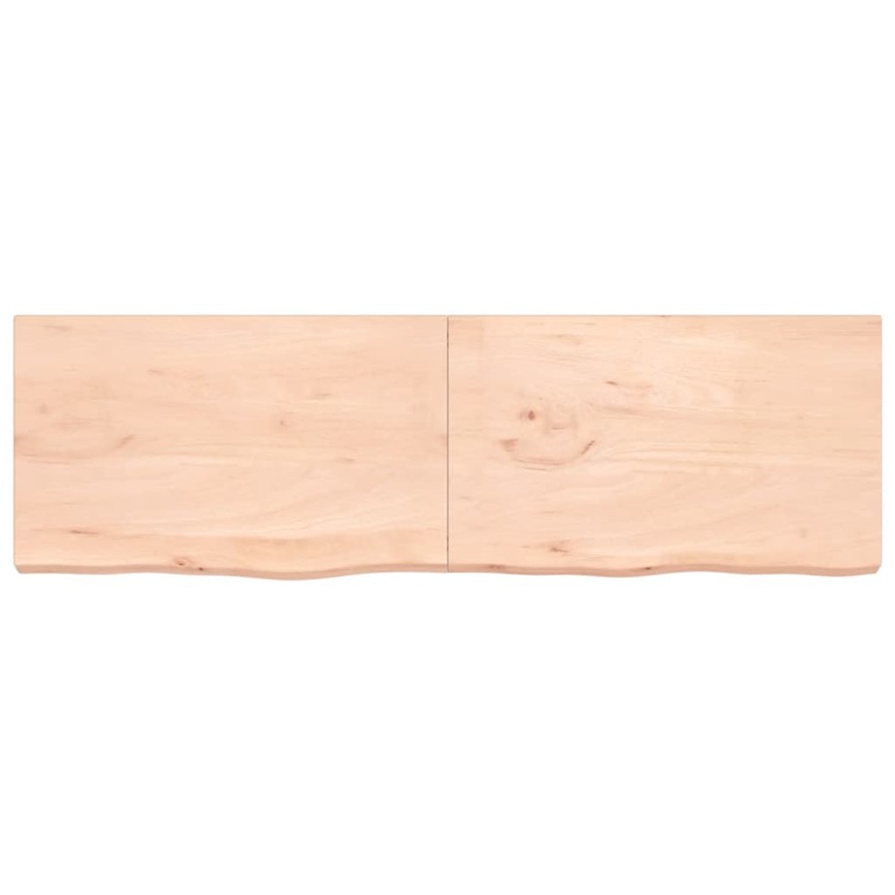 vidaXL Poliță de perete, 200x60x(2-6)cm, lemn masiv de stejar netratat