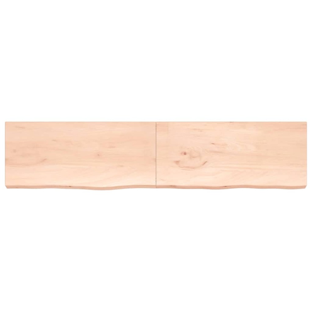 vidaXL Poliță de perete, 220x50x(2-6)cm, lemn masiv de stejar netratat