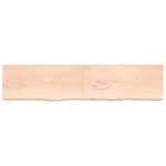 vidaXL Poliță de perete, 220x50x(2-6)cm, lemn masiv de stejar netratat