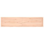 vidaXL Poliță de perete, 220x50x(2-6)cm, lemn masiv de stejar netratat